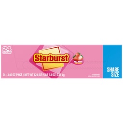 STARBURST AllPink Fruit Chews Candy Share Size, 3.45 oz (Pack of 24) image