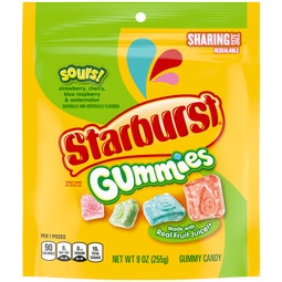 STARBURST Sours Gummies Candy, Sharing Size, 9 oz image