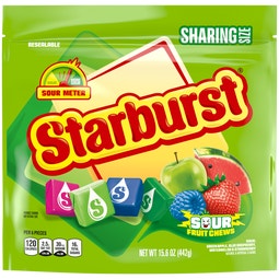 STARBURST SOUR SHARING SIZE STAND UP POUCH 15.6 OUNCES EACH image