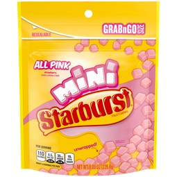 STARBURST AllPink Mini Fruit Chews Candy, Grab n Go, 8 oz image