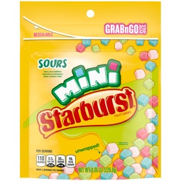 STARBURST Sours Mini Fruit Chews Candy, Grab n Go, 8 oz image