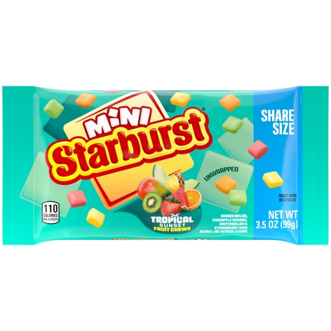 Starburst Minis Tropical Share Size 3.5 Ounces Each