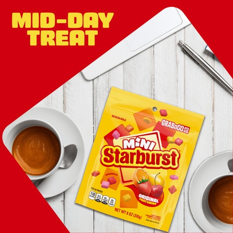 STARBURST Original Mini Fruit Chews Candy, Grab n Go, 8 oz