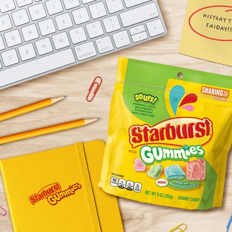 STARBURST Sours Gummies Candy, Sharing Size, 9 oz