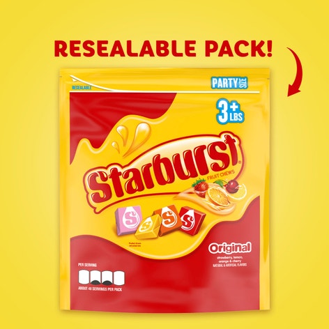 STARBURST Original Fruit Chews Candy, Party Size, 50 oz