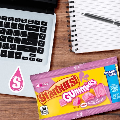 STARBURST AllPink Gummies Candy, Share Size, 3.5 oz