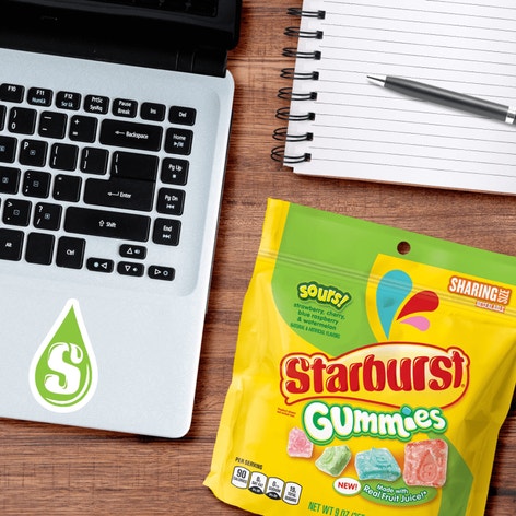 STARBURST Sours Gummies Candy, Sharing Size, 9 oz