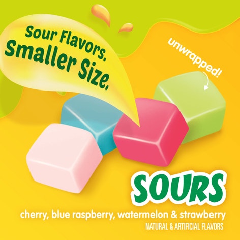 STARBURST Sours Mini Fruit Chews Candy, Grab n Go, 8 oz