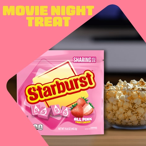 STARBURST AllPink Fruit Chews Candy, Stand Up Pouch, 15.6 oz