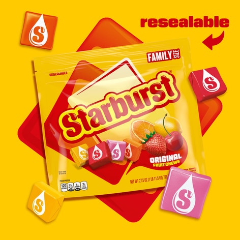 STARBURST Original Fruit Chews Candy, Family Size, 27.5 oz