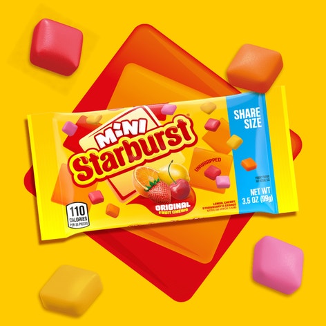STARBURST Original Mini Fruit Chews Candy, Share Size, 3.5 oz