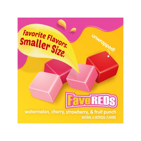 STARBURST Fave Reds Mini Fruit Chews Candy, Share Size, 3.5 oz