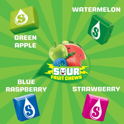 STARBURST SOUR SHARING SIZE STAND UP POUCH 15.6 OUNCES EACH