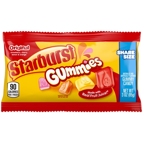 STARBURST Original Gummies Candy, Share Size, 3 oz