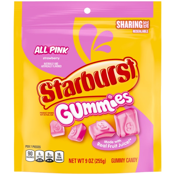 STARBURST AllPink Gummies Candy, Sharing Size, 9 oz