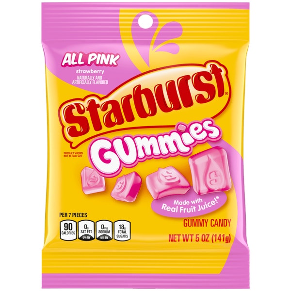 STARBURST AllPink Gummies Candy, Bag, 5 oz