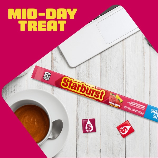 STARBURST Fave Reds Fruit Chews Candy, Share Size, 3.45 oz