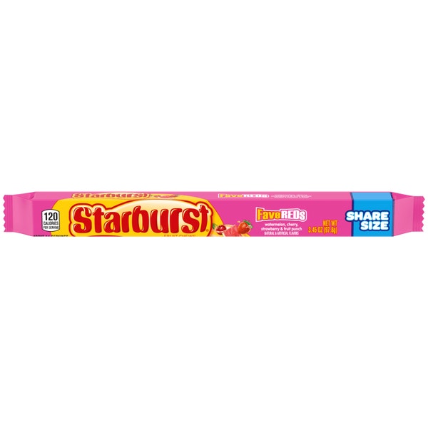 STARBURST Fave Reds Fruit Chews Candy, Share Size, 3.45 oz