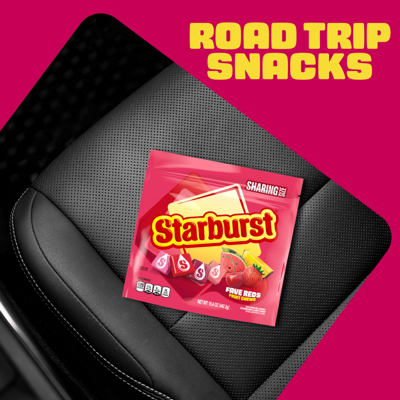 STARBURST Fave Reds Fruit Chews Candy, Sharing Size, 15.6 oz