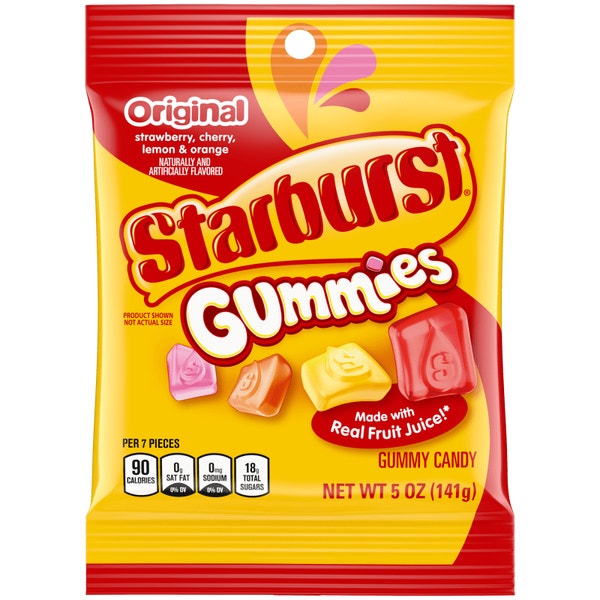 STARBURST Original Gummies Candy, Bag, 5 oz