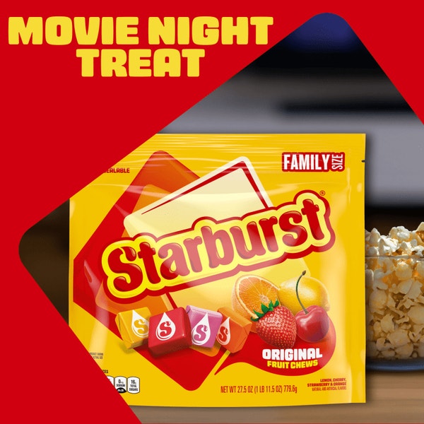 STARBURST Original Fruit Chews Candy, Family Size, 27.5 oz