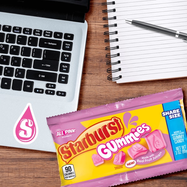 STARBURST AllPink Gummies Candy, Share Size, 3.5 oz