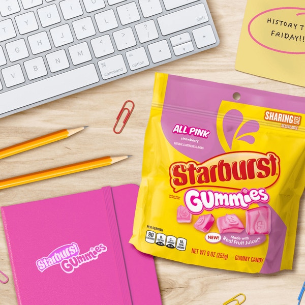 STARBURST AllPink Gummies Candy, Sharing Size, 9 oz