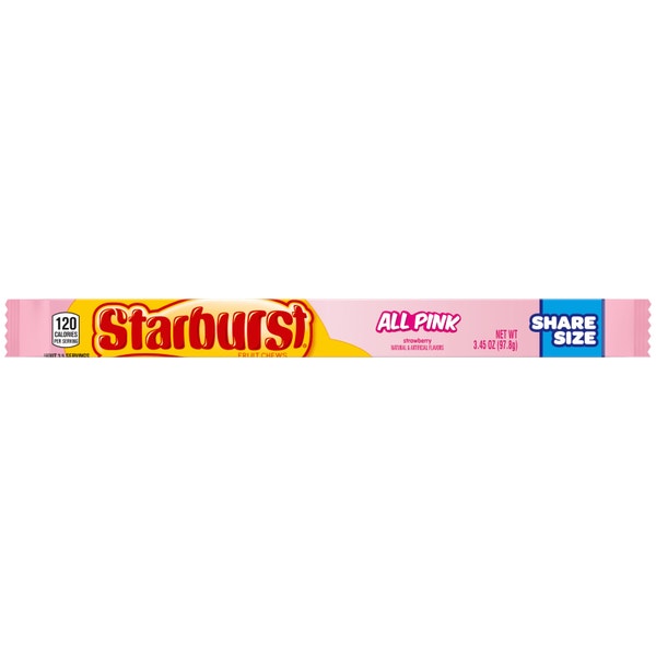 STARBURST AllPink Fruit Chews Candy Share Size, 3.45 oz