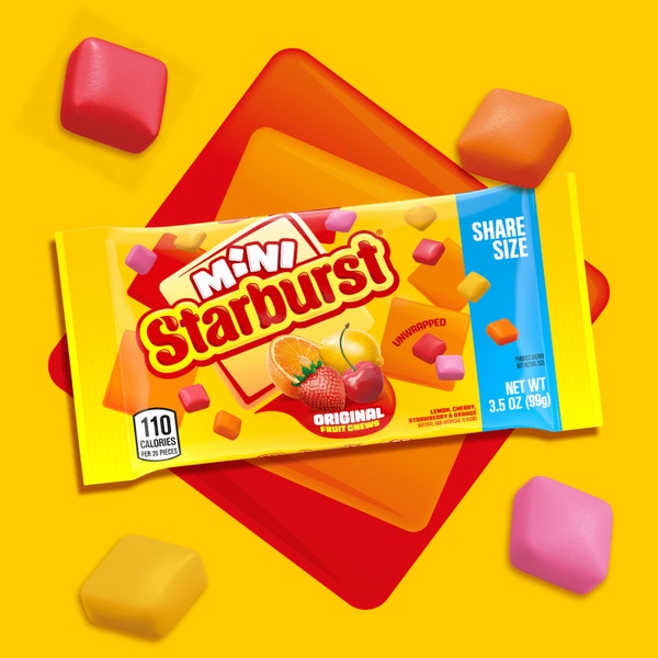STARBURST Original Mini Fruit Chews Candy, Share Size, 3.5 oz