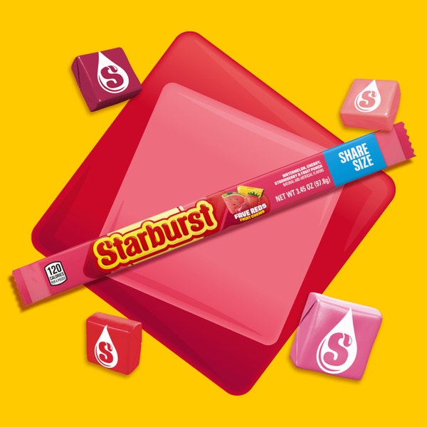 STARBURST Fave Reds Fruit Chews Candy, Share Size, 3.45 oz