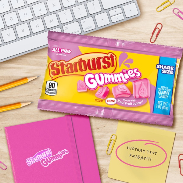 STARBURST AllPink Gummies Candy, Share Size, 3.5 oz