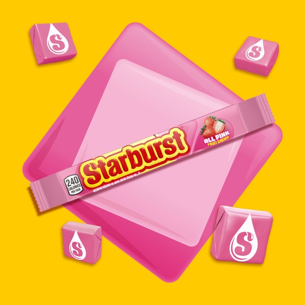 STARBURST AllPink Fruit Chews Candy, Single, 2.07 oz