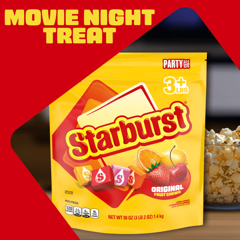 STARBURST Original Fruit Chews Candy, Party Size, 50 oz