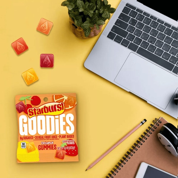 STARBUST GOODIES GUMMIES ORIGINAL PEG PACK 1.8 OUNCES PER BAG