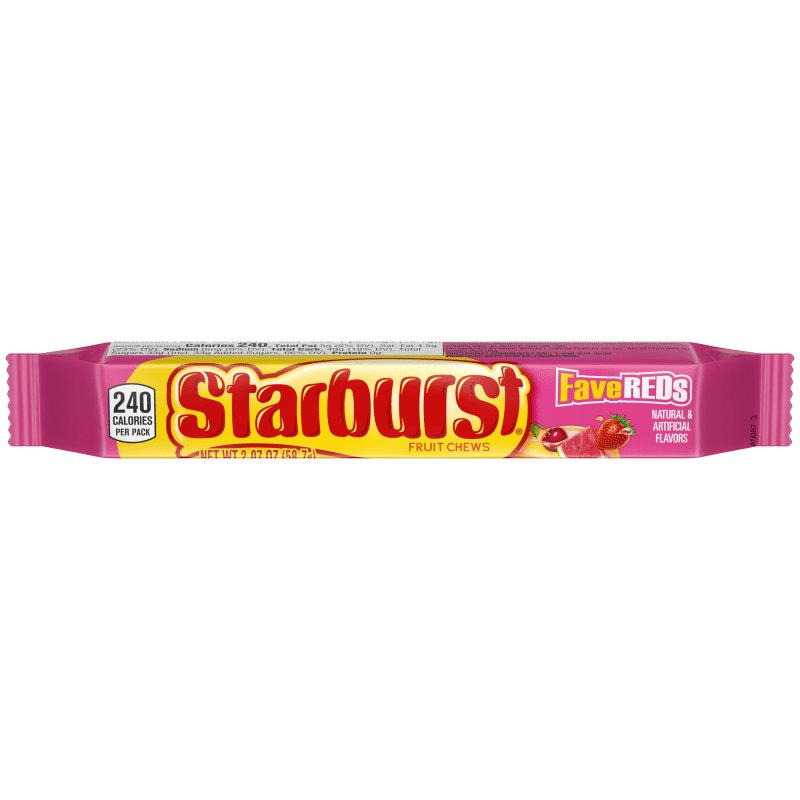 STARBURST Fave Reds Fruit Chews Candy, Single, 2.07 oz